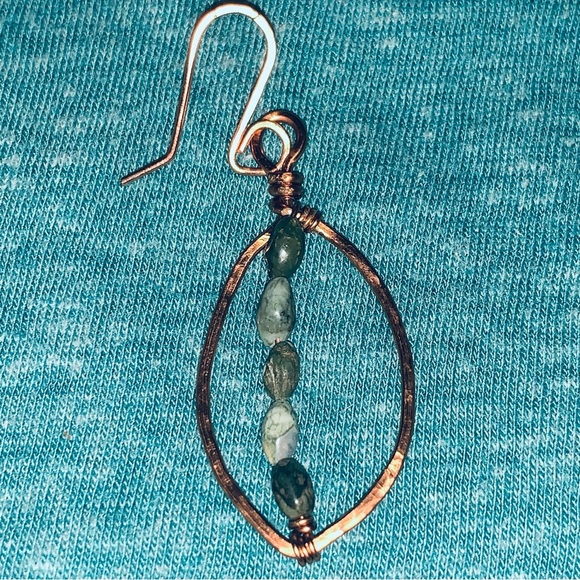 Copper and Jade Earring/Ear Decor - Picture 11 of 11